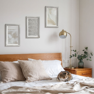 3 paveikslų rinkinys su rėmais Abstrakcija dizaine, modernios tapybos tekstūros