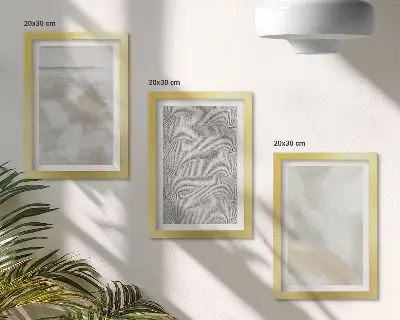 Trijų paveikslų rinkinys su rėmais abstrakcijos dizainas su moderniomis tapybos tekstūromis