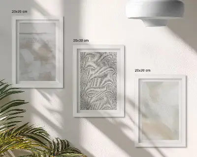 Trijų paveikslų rinkinys su rėmais abstrakcijos dizainas su moderniomis tapybos tekstūromis