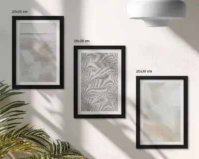 Trijų paveikslų rinkinys su rėmais abstrakcijos dizainas su moderniomis tapybos tekstūromis