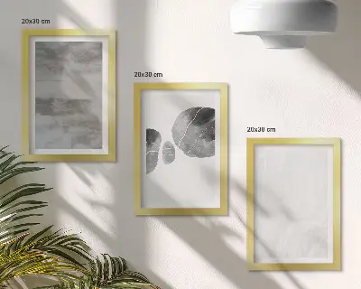 Įrėmintų paveikslų rinkinys modernaus stiliaus su abstrakčiomis formomis ir struktūromis