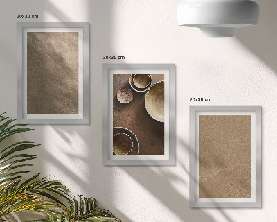 3 paveikslų rinkinys su rėmais Akmens konstrukcijos modernaus minimalistinio stiliaus