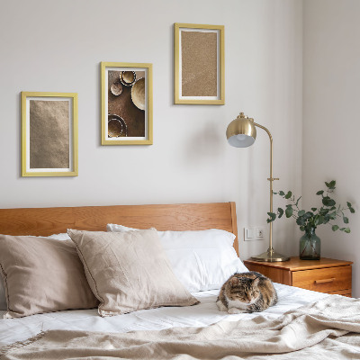 3 paveikslų rinkinys su rėmais Akmens konstrukcijos modernaus minimalistinio stiliaus
