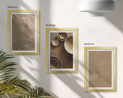 3 paveikslų rinkinys su rėmais Akmens konstrukcijos modernaus minimalistinio stiliaus