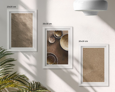 3 paveikslų rinkinys su rėmais Akmens konstrukcijos modernaus minimalistinio stiliaus
