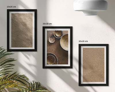 3 paveikslų rinkinys su rėmais Akmens konstrukcijos modernaus minimalistinio stiliaus
