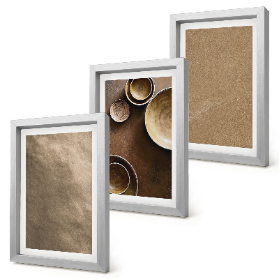 3 paveikslų rinkinys su rėmais Akmens konstrukcijos modernaus minimalistinio stiliaus