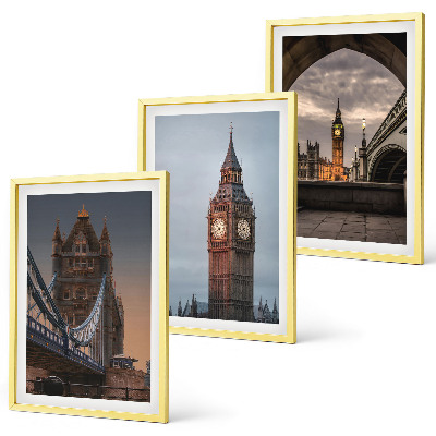 Įrėmintas triptikas Londono tilto Big Beno laikrodis