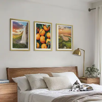 Oranžinių kalnų krioklys įrėmintas triptikas