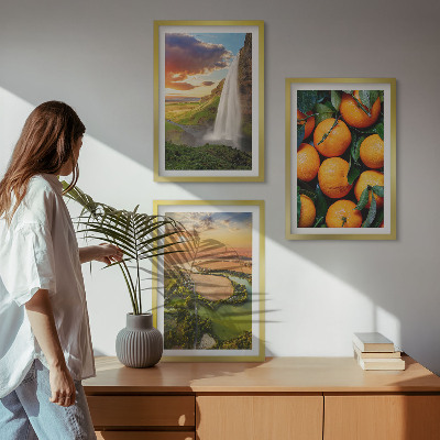 Įrėmintas triptikas Oranžinių kalnų krioklys
