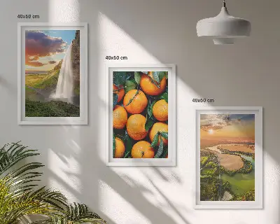 Oranžinių kalnų krioklys įrėmintas triptikas