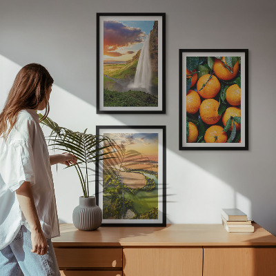 Įrėmintas triptikas Oranžinių kalnų krioklys