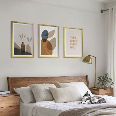 3 paveikslų rinkinys su rėmais Abstrakčių formų rinkinys