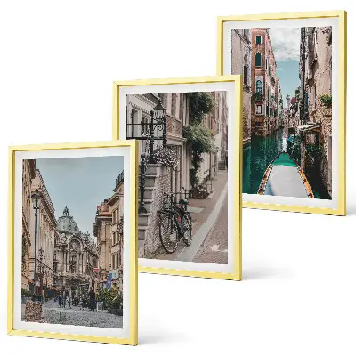 Venecijos vandens gatvės įrėmintas triptikas