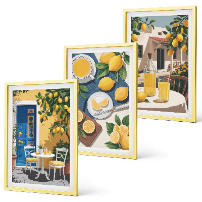 Įrėmintas triptikas Terasos saulės limonadas