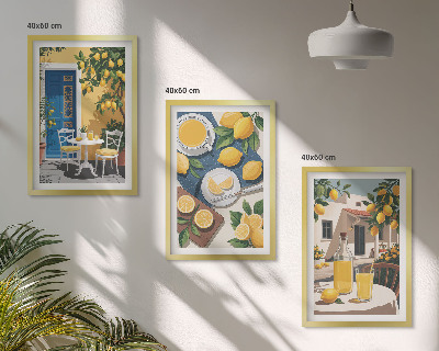 Įrėmintas triptikas Terasos saulės limonadas