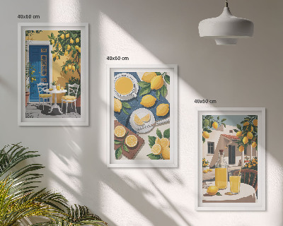Įrėmintas triptikas Terasos saulės limonadas