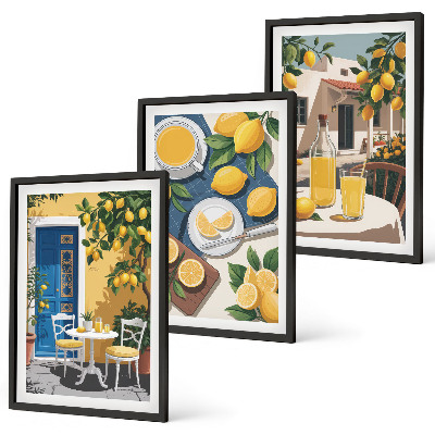 Įrėmintas triptikas Terasos saulės limonadas