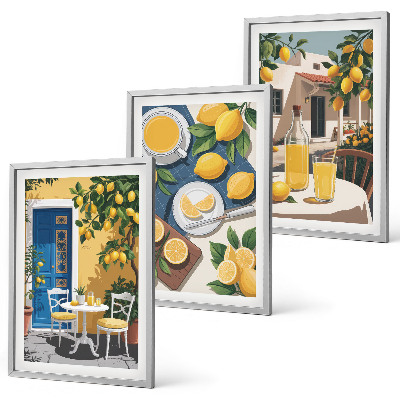 Įrėmintas triptikas Terasos saulės limonadas