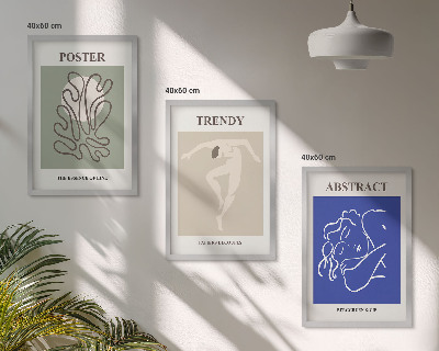 Įrėmintas triptikas Henri Matisse'o pastelinė grafika