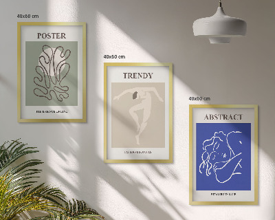 Įrėmintas triptikas Henri Matisse'o pastelinė grafika