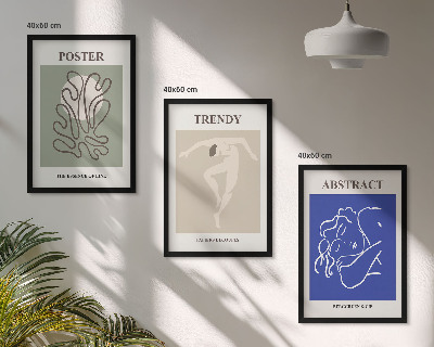 Įrėmintas triptikas Henri Matisse'o pastelinė grafika