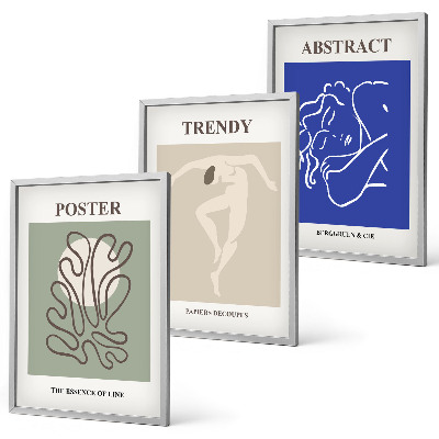 Įrėmintas triptikas Henri Matisse'o pastelinė grafika