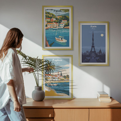 Įrėmintas triptikas Pakrančių miestai ir architektūra