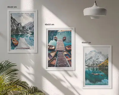 Triptikas „Ežeras, tiltai, kalnai“ įrėmintas