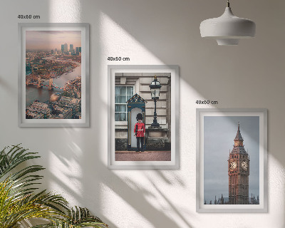 Įrėmintas triptikas Londono tilto sargas Big Benas