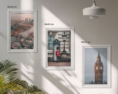 Įrėmintas triptikas Londono tilto sargas Big Benas