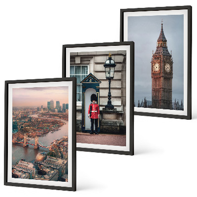 Įrėmintas triptikas Londono tilto sargas Big Benas
