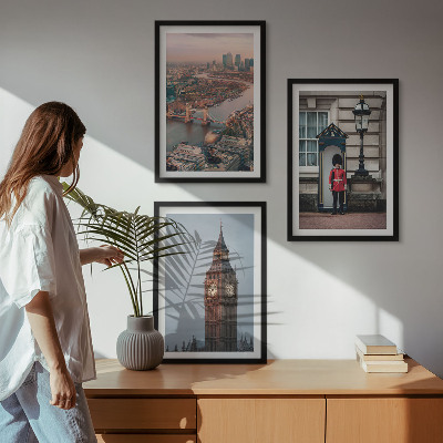 Įrėmintas triptikas Londono tilto sargas Big Benas