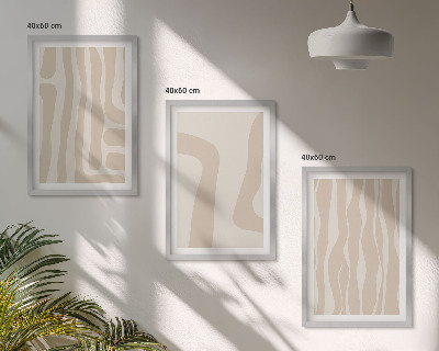 Įrėmintas triptikas Abstraktūs boho raštai
