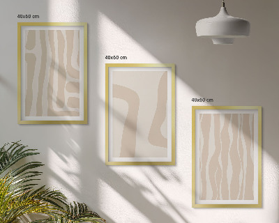 Įrėmintas triptikas Abstraktūs boho raštai