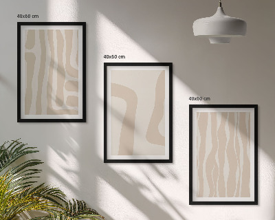Įrėmintas triptikas Abstraktūs boho raštai