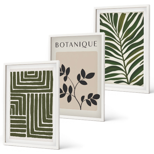 Įrėmintas triptikas Botaninis bohemiškas minimalizmas