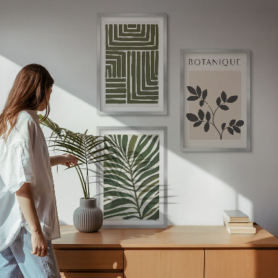 Įrėmintas triptikas Botaninis bohemiškas minimalizmas