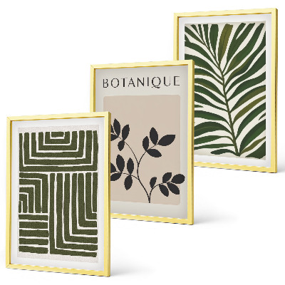 Įrėmintas triptikas Botaninis bohemiškas minimalizmas