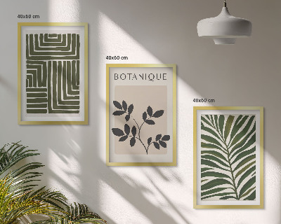 Įrėmintas triptikas Botaninis bohemiškas minimalizmas