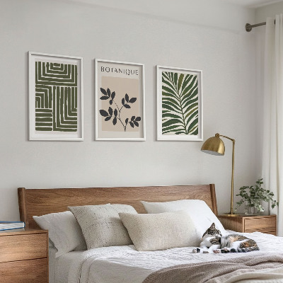 Įrėmintas triptikas Botaninis bohemiškas minimalizmas