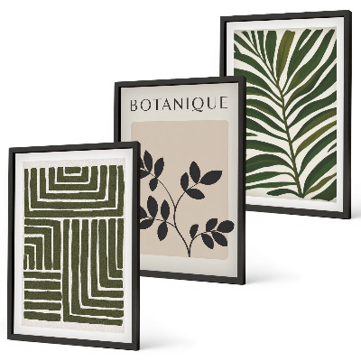 Įrėmintas triptikas Botaninis bohemiškas minimalizmas