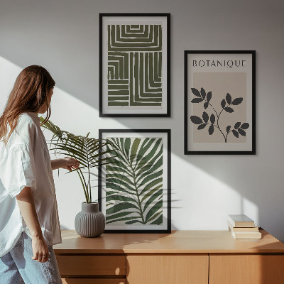 Įrėmintas triptikas Botaninis bohemiškas minimalizmas