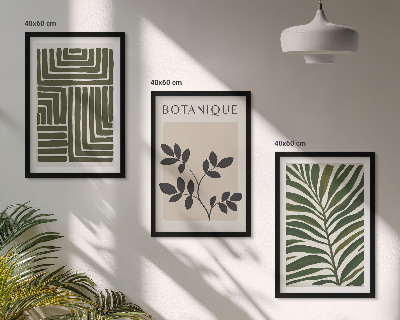 Įrėmintas triptikas Botaninis bohemiškas minimalizmas