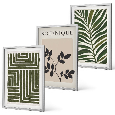 Įrėmintas triptikas Botaninis bohemiškas minimalizmas
