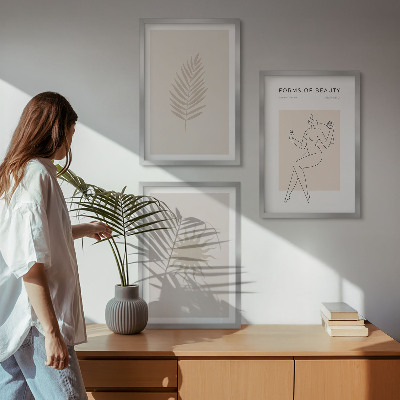 Įrėmintas triptikas Minimalistinių formų kolekcija