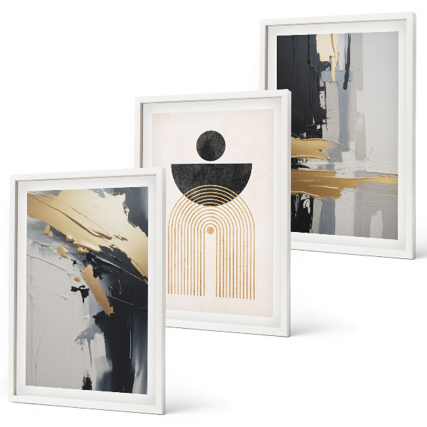 Įrėmintas triptikas Abstrakti geometrijos elegancija