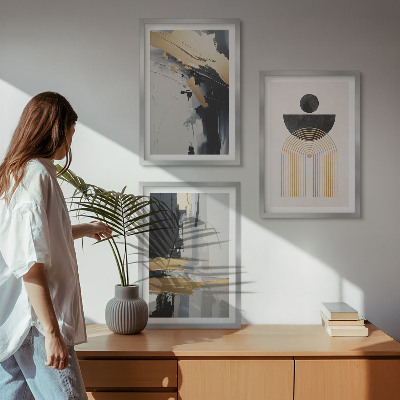 Įrėmintas triptikas Abstrakti geometrijos elegancija