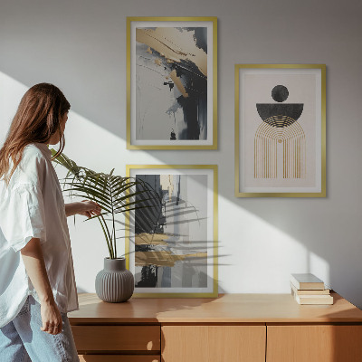 Įrėmintas triptikas Abstrakti geometrijos elegancija