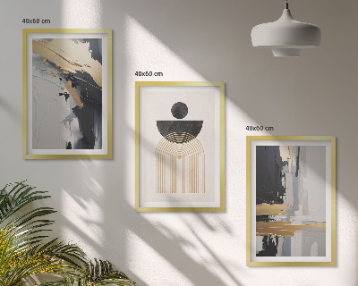Įrėmintas triptikas Abstrakti geometrijos elegancija